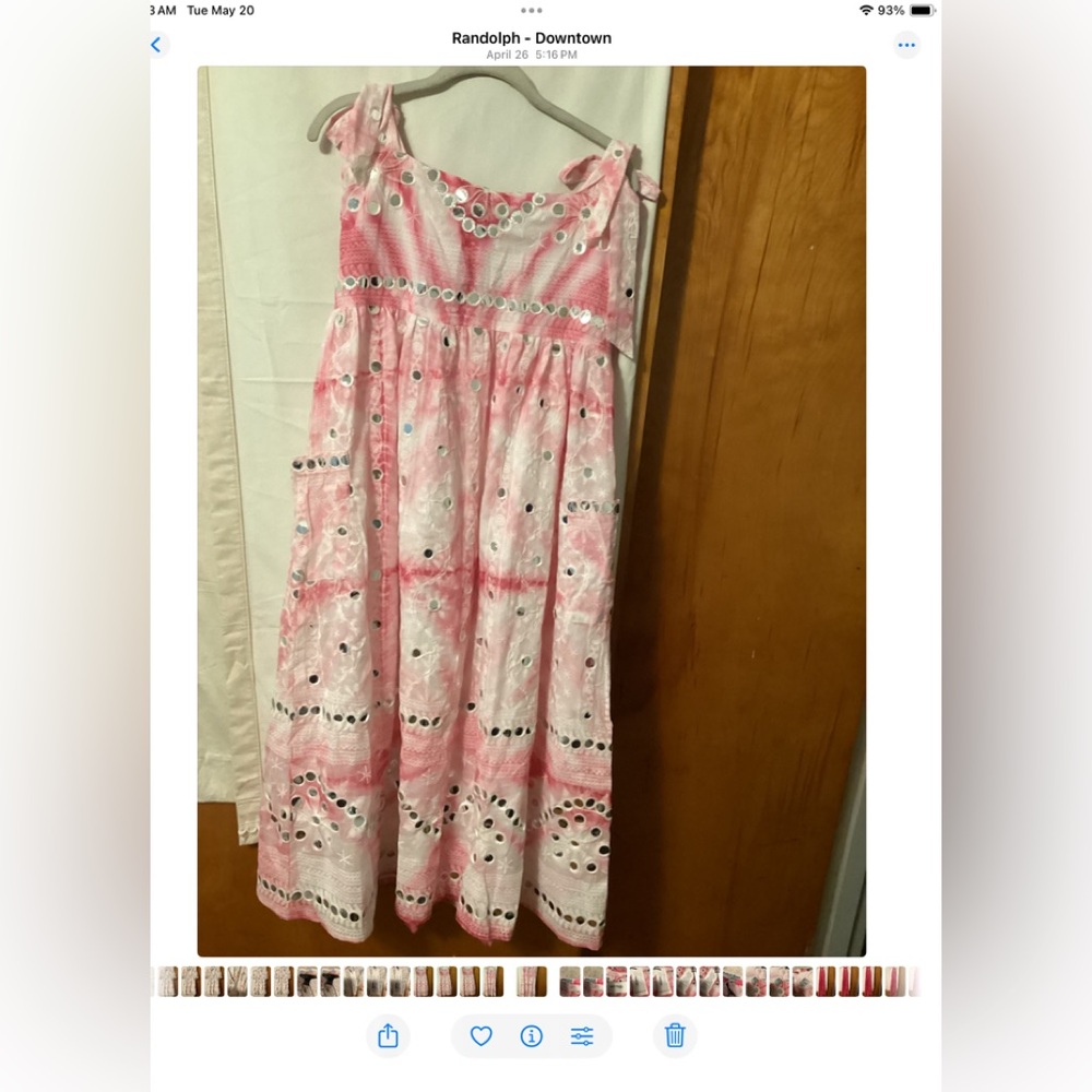 JULIET DUNN LONDON MIDI DRESS WITH FAUX MIRROR EMBELLISHMENTS SZ 1 NWT # holiday